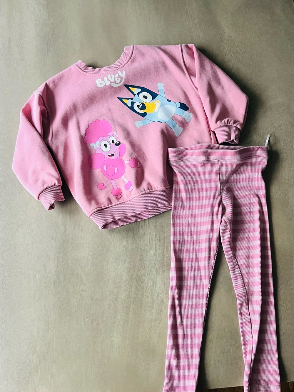 H&M Pink Bluey & Friends Kids Matching Set